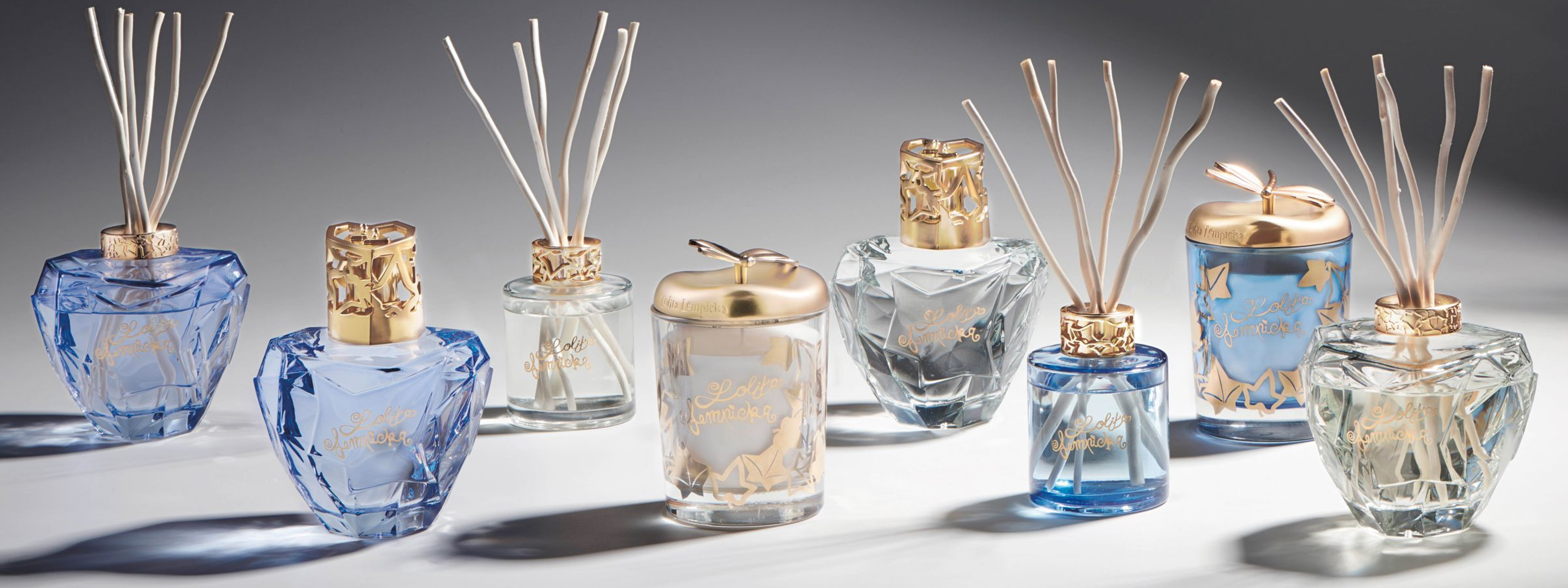 Kolekcia interiérových vôní Lolita Lempicka – dizajnové difuzéry a sviečky s luxusnými flakónmi